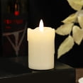 thumbnail image 4 of KUKIDSVO Flameless LED Battery Operated Ivory Pillar Candle, Flickering Realistic Moving Flame, 2.96'' x1.97'' Luminous Real Wax Indoor Home Decor(B), 4 of 7