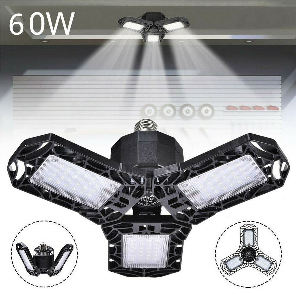 1Pack LED Garage Light, 60W UltraBright Ceiling Lights Fixture, 6000LM