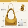 thumbnail image 3 of SPEKSEE Slouchy Large Nylon Hobo Bag for Women, Large Capacity Tote Bag, Adjustable Strap Casual Crossbody Bag, Foldable Lightweight Everyday Shopper Handbag for Travel Work Shopping, 3 of 7