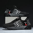 thumbnail image 5 of Men'S Breathable Mesh Slip-On Sneakers - Lightweight Casual Sports Shoes with Non-Slip Rubber Sole, Black with Blue Accents, Low-Top Design for Spring & Summer, Everyday & Casual Wear | Sporty Casual, 5 of 9