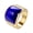 Gold Blue Stone, variant on Men's Women's Stainless Steel Big Agate Gemstone Birthstone Ziron Engagement Ring Charming Crystal Cocktail Party Jewelry Silver Red Stone Size 10