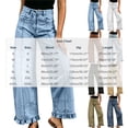 thumbnail image 3 of Womens Jeans Wide Leg High Waisted Straight Ruffle Hem Denim Pants with Pockets Denim Pants, 3 of 7