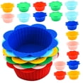 thumbnail image 4 of PAMINGONO Reusable Silicone Muffin Liners with Assorted Color for Home Use Perfect for Muffin Pan and Cupcake Pan 24 pcs, 4 of 8