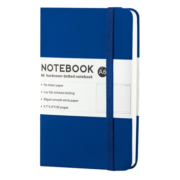 Leather Notebook with Ribbon Page Mark and Pen Slot,Elastic Strap Closure PU Journal Business Notebook for Journaling