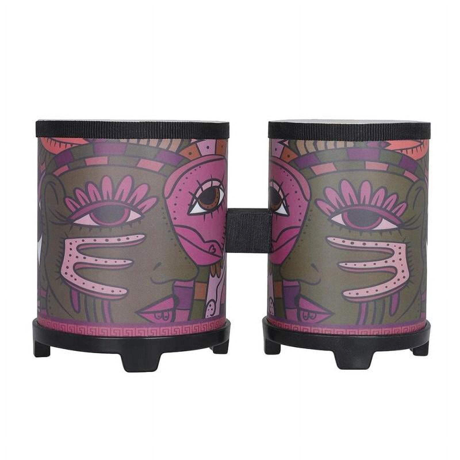 Bongo Drum Set for Adults Kids Beginners - 1 Set 4” and 5” Percussion - Natural Body Shell