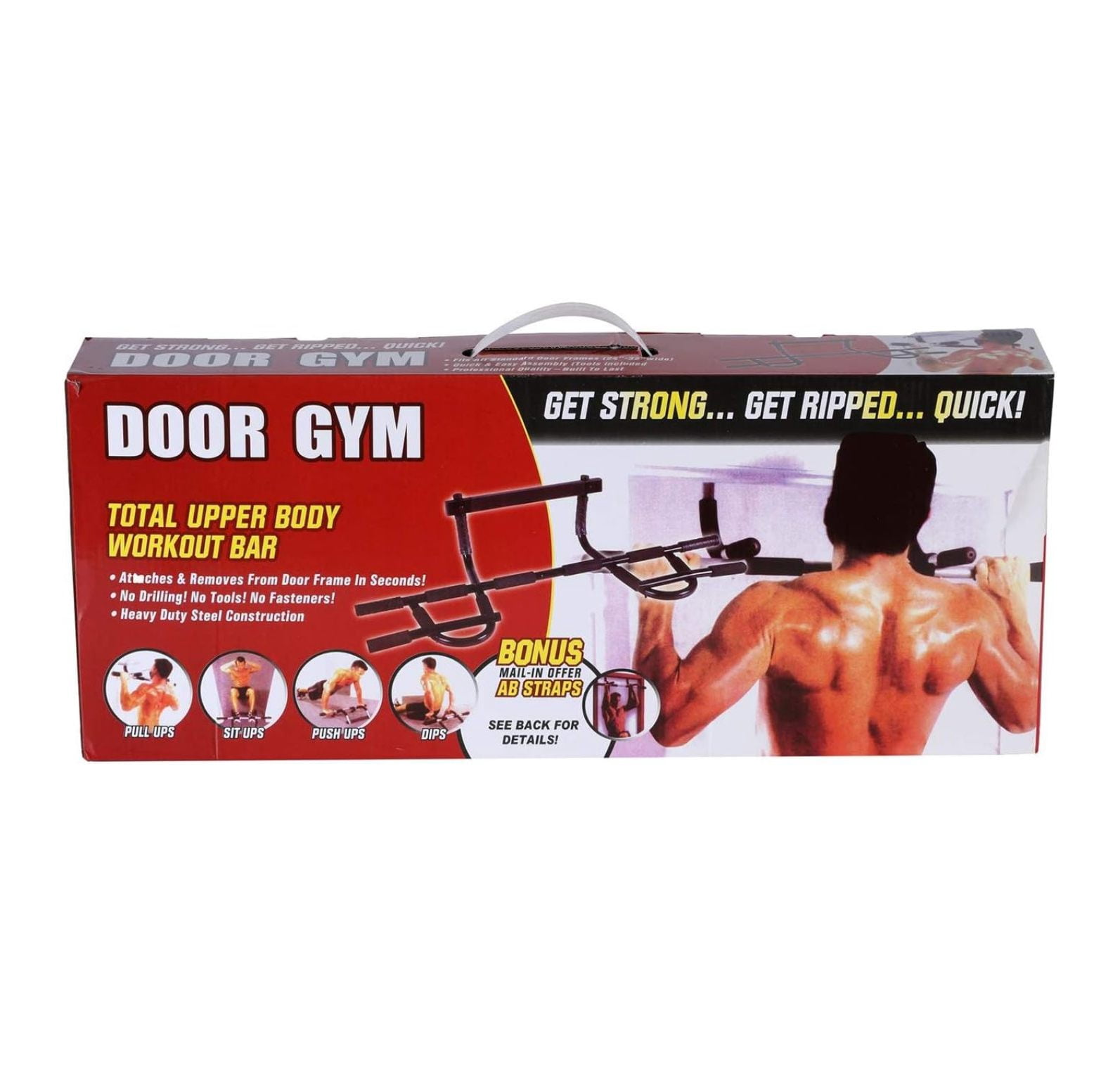 Heavy Duty Door Way Pull Up Bar Chin Up Dip Station for Multiuse Doorway Portable Home Fitness Gym Workout to Build Upper Body Strength