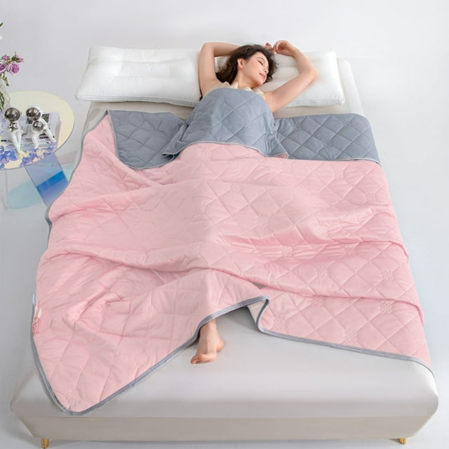 Blanket For Bed Soft Lightweight Summer Throw With Ice Silk Technology For Comfortable Sleep Featuring Cool And Modern Solid Design For Bedroom Use