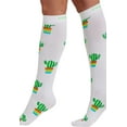 thumbnail image 2 of Cherokee Printsupport Women 8-12 mmHg Support Socks, One Size, BLooming Cactus - BLooming Cactus,One Size, 2 of 7