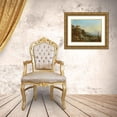 thumbnail image 3 of Jean Baptiste Claudot 24x20 Gold Ornate Framed and Double Matted Museum Art Print Titled - River Landscapes with Figures, 3 of 4