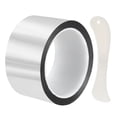 thumbnail image 1 of Cinta de espejo metálica Uxcell (1.97" x 54.6 yardas, 2 mil, plateada) cinta adhesiva para ducto, para decoración de paredes, borde de bricolaje y envoltura de regalos, 1 of 7