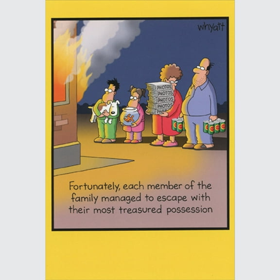 Nobleworks Most Treasured Possessions: Man Holding Beer Cans Funny / Humorous Father's Day Card