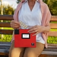 thumbnail image 2 of MonMed | Locking Medicine Box Travel Medicine Bag with Lock and Key in Red, 2 of 2