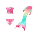 thumbnail image 3 of Hienoo Girl's 3-Piece Swimsuit Bikini Set & Fish Tail Skirt Swimwear Bathing Suit, Sizes 4-13, 3 of 8