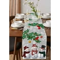 thumbnail image 2 of Table Runners 72 Inches Long Dress Scarves, Christmas Snowman Farmhouse Kitchen/Dining Table Runner, Coffee Tablerunners, Grey Xmas Pine Branches Snowflakes Red Birds 13x72 Inch, 2 of 7