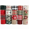 thumbnail image 2 of Red Black Blue Green Check Ribbon: Gift Wrapping Floral Arrangement Wreath Bow Making Fabric Craft Wired Edge Ribbon(6.3cm*10 Yards/1 roll), 2 of 5