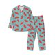 thumbnail image 1 of Balery Watermelon Pijama para Hombre de Dos Piezas con Manga Larga, Conjunto de Dormir y Descanso Suave con Bolsillos-X-Large, 1 of 7