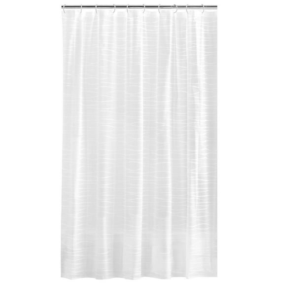 Oasis Waterproof PEVA Shower Curtain, 70" x 72", White