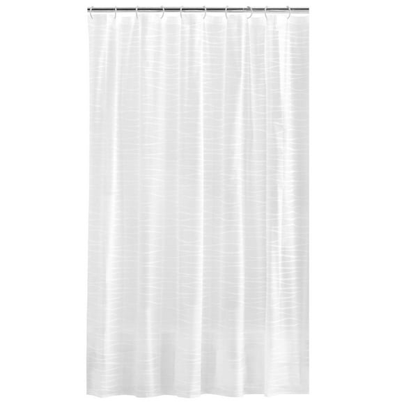 Oasis PEVA Shower Curtain, 70" x 72", White