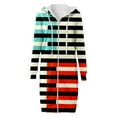 thumbnail image 4 of TYGHBN Coat C for Womens Hoodies Coat Fall Winter Warm Pockets Drawstring Zipper Open Thin Hooded Jackets Long Cardigans Tops Outwear Thick Sweatshirts for Women Vintage Hoodies Pullover Sweatshirt, 4 of 5