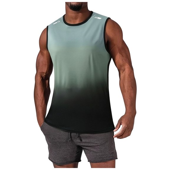 UAYOTSE Men Summer Undershirt Breathable Relaxed Fit Athletic Tank Tops for Running Swimming,Sizes 4XL