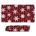 thumbnail image 2 of Balery Snowflakes On A Buffalo Plaid Mouse Pad ,15.8x29.5 In Large Gaming Mouse Pad Desk Mat Long Non-Slip Rubber Stitched Edges,Waterproof Mousepad Desk Mat For Gamer Office Home, 2 of 9