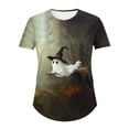 thumbnail image 6 of Plus Size Women's Halloween Ghost Printed T-Shirt Summer Fall Crewneck Short Sleeve Graphic Tee Tops M-5XL, 6 of 6