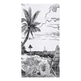 thumbnail image 2 of Beach Coconut Tree Chair Boat Sketch Black And White Tea Hand Towel Kitchen Dishcloth Water Absorption Household Cleaning Cloth, 2 of 6