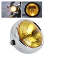 thumbnail image 4 of Faro delantero modificado redondo para motocicleta con lente amarilla retro, apto para CG125 GN125(Electroplate), 4 of 8