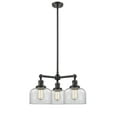 thumbnail image 3 of Innovations Lighting 207 Large Bell Large Bell 3 Light 22" Wide Chandelier - White, 3 of 7