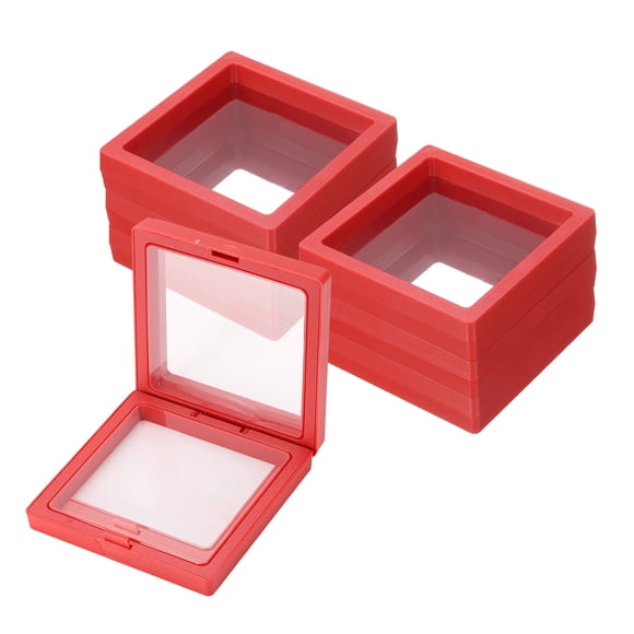 Uxcell 30 Pcs Caja de Almacenamiento para Uñas Postizas, Caja de Exhibición para Uñas, Organizador para Arte de Uñas, Regalos de Joyería, Suministros de Almacenamiento para el Hogar, Rojo