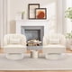 thumbnail image 5 of Yeshouse Sillón giratorio moderno, tapizado, con respaldo medio, almohada y rotación de 360°, sillón de lectura tapizado con brazos para dormitorio y sala de estar, 5 of 8