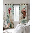 thumbnail image 4 of Vintage Rooster Blackout Curtains for Bedroom Living Room Darkening Curtains 84 Inch Length 2 Panels Set Eucalyptus Leaves Animals Spring Roses Window Curtain Window Treatment Grommet Drapes 42"x84", 4 of 9