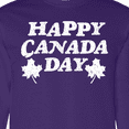 thumbnail image 4 of Inktastic Happy Canada Day with Distressed Maple Leaves Long Sleeve T-Shirt, 4 of 5