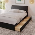 thumbnail image 3 of Nexera Corbo Storage Bed & Headboard, Black, 3 of 9