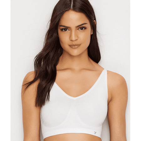 Yummie WHITE Cotton Seamless Wire Free Bra, US Large/X-Large