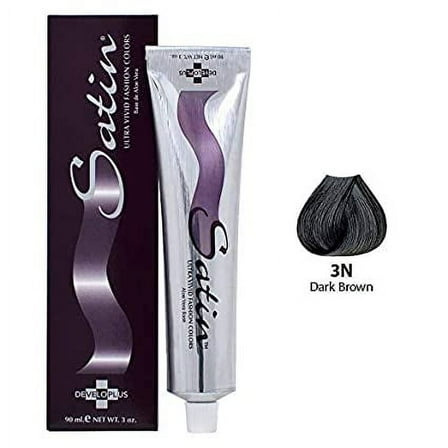 (2PACK) Satin Hair Color Natural Series-3N(Dark Brown) 3oz "MANGO SIX B&M"
