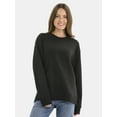 thumbnail image 3 of Time and Tru Women's and Women's Plus Crewneck Sweatshirt with Long Sleeves, Sizes XS-4X, 3 of 3