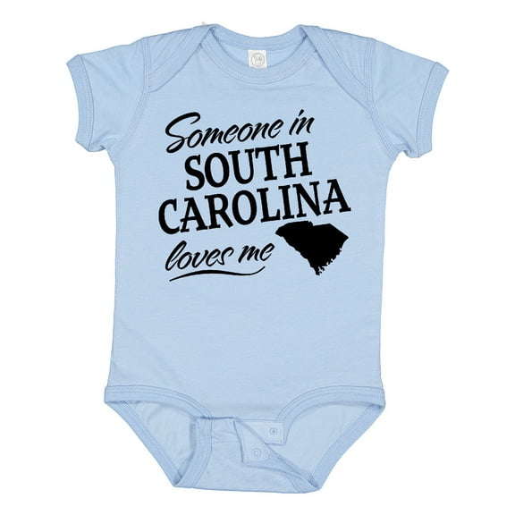 Inktastic Someone in South Carolina Loves Me Boys or Girls Baby Bodysuit