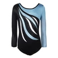 thumbnail image 2 of Niñas Básico De Manga Larga Metálico Gimnasia Leotardo Ropa De Baile Disfraces Azul 8 (7-) Sunnimix Niñas gimnasia leotardos, 2 of 8