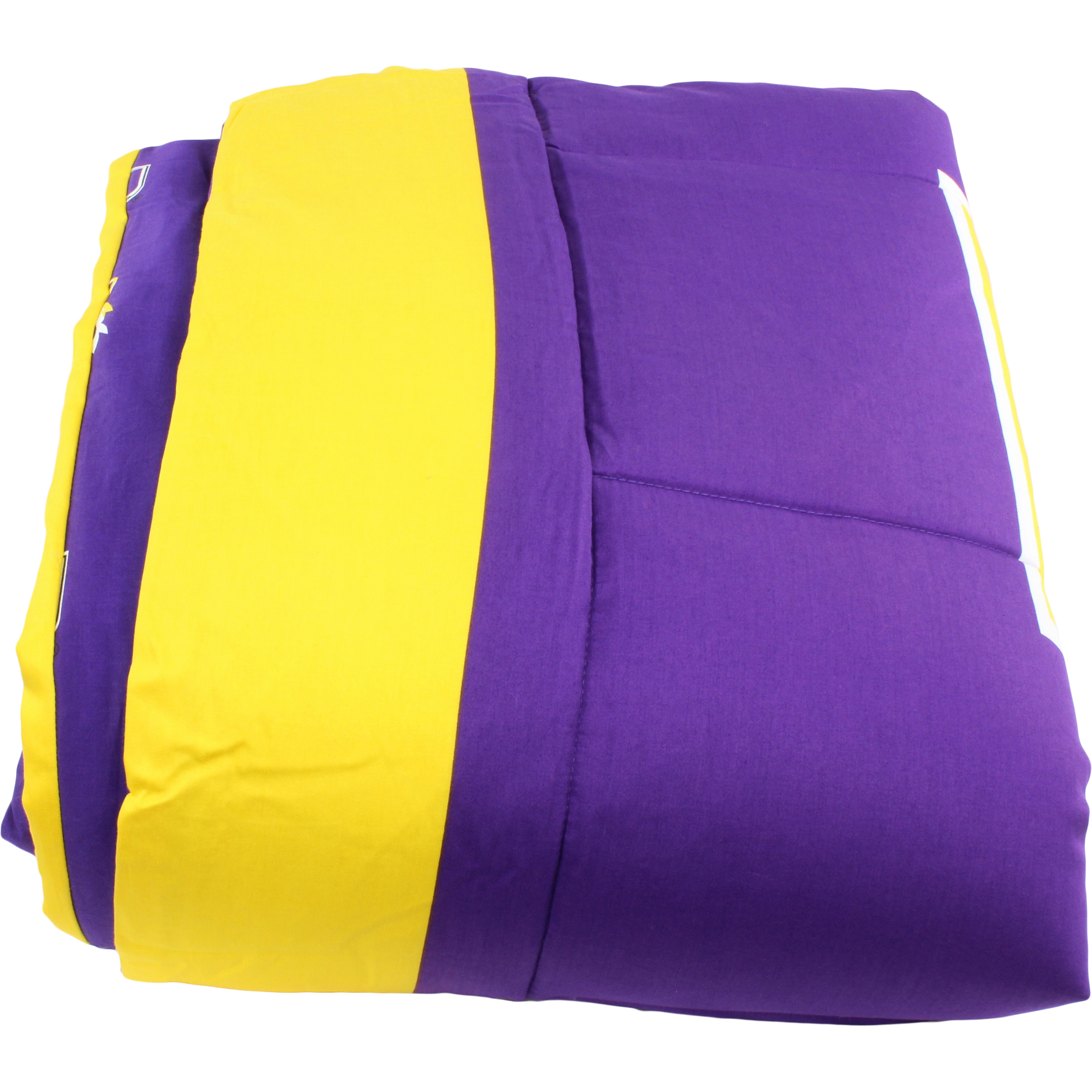 LSU Tigers 3 Pc Reversible Cotton Comforter Set, 1 Comforter, 2 Shams, King