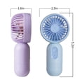 thumbnail image 5 of Mini ventilador portátil, paquete de 3 ventiladores pequeños personales de mano con 3 velocidades para viajes, ventilador de pestañas con batería recargable por USB, 5 of 5