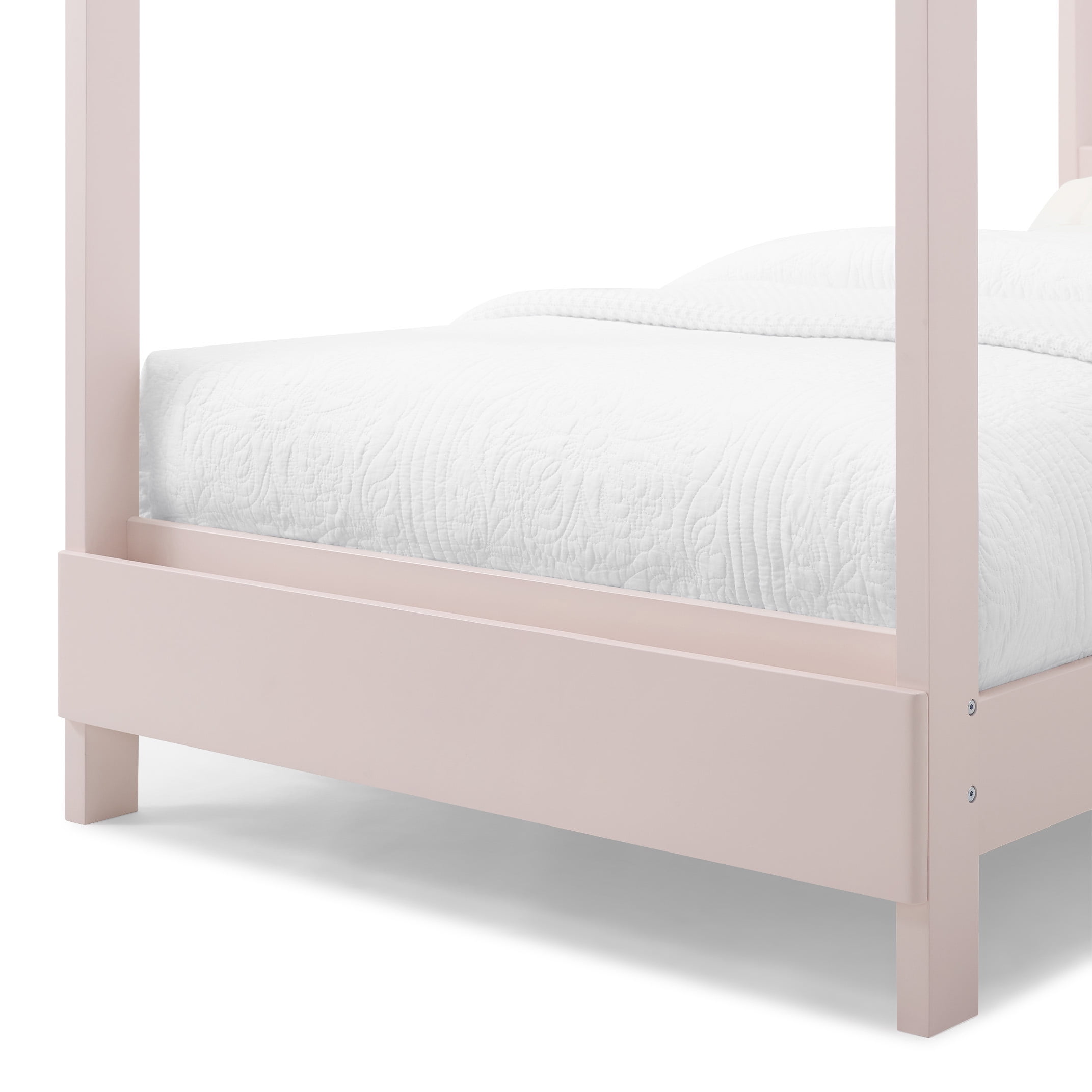 Delta Children Poppy House Wood Twin Bed, Platform Bed - No Box Spring Needed, Blush Pink