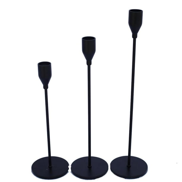 Portavelas Negro Portavelas Decorativo De Mesa Para Decoración De Fiesta
