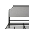 thumbnail image 3 of Walker Edison Upholstered Transitional Metal Queen Size Bed in Gray, 3 of 12