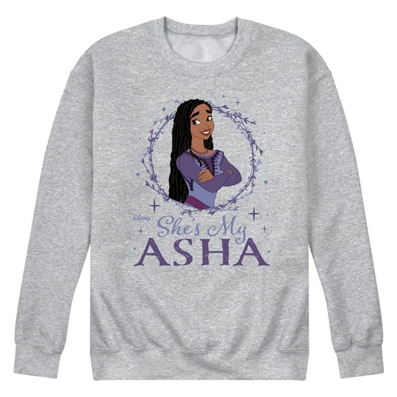 Disney Wish - She's My Asha - Men's Crew Neck Fleece Pullover