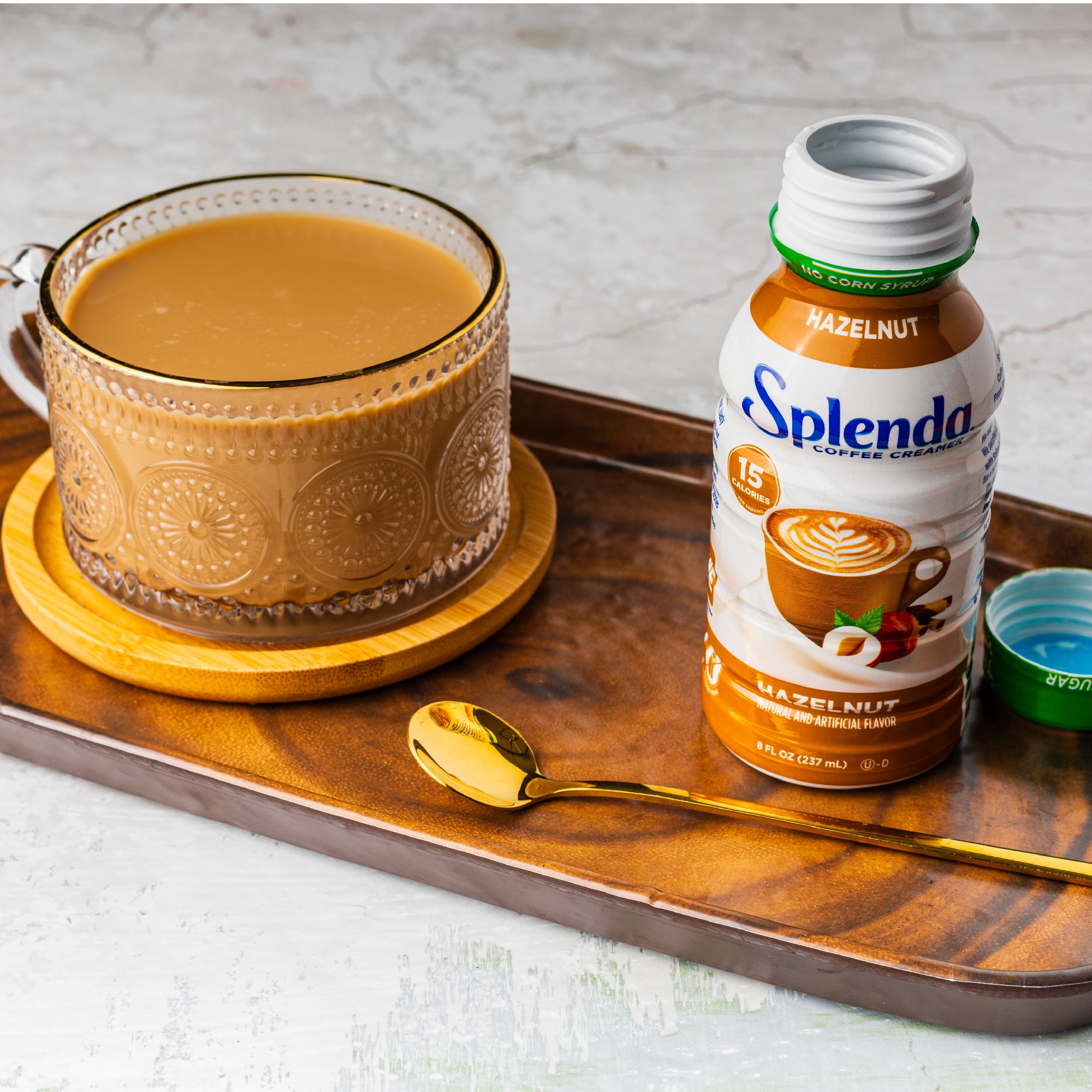 Splenda Sugar Free, Low Calorie Hazelnut Coffee Creamer, 8 fl Ounce Bottle