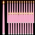 thumbnail image 1 of HSHDLDF 24 Packs Flameless Taper Candles Battery Operated 11 Inch Long Candle Light LED Flameless Candlesticks Fake Candles Flickering Tapered Candles for Valentine's Day, Wedding(Pink), 1 of 7