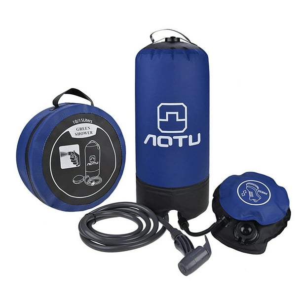 11L PVC Pressure Shower with Foot Pump Lightweight Outdoor Inflatable Shower Pressure Shower