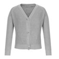 thumbnail image 4 of jsaierl Crop Cardigan Sweaters for Women Long Sleeve Open Front Sweater Casual Classic Black Sweaters for Women Cardigan Sweater Coat Top Outwear for Women, 4 of 8