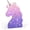 Gradient Purple, variant on Acrylic Unicorn Earring Holder with , Smiling Unicorn Jewelry Display Stand for Teens and Women, Stud & Dangle Earring Organizer with Anti-Slip Pads
